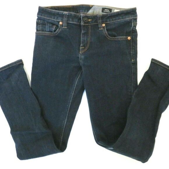 Volcom Denim Jeans Boys Size 27 / 14 Vorta Slim Straight Genuine Skateboard - Picture 1 of 12